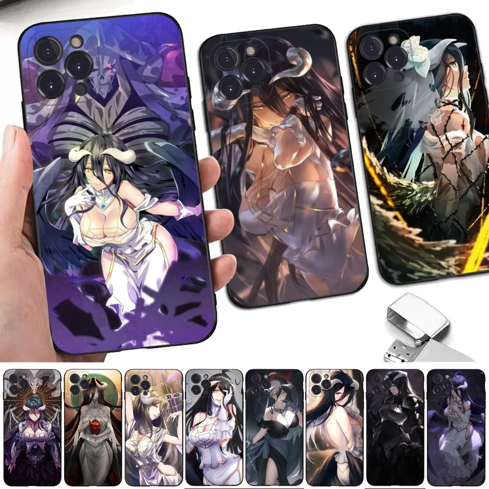 

Albedo Overlord Anime Phone Case For iPhone 15 14 11 12 13 Mini Pro XS Max Cover 6 7 8 Plus X XR SE 2020 Funda Shell