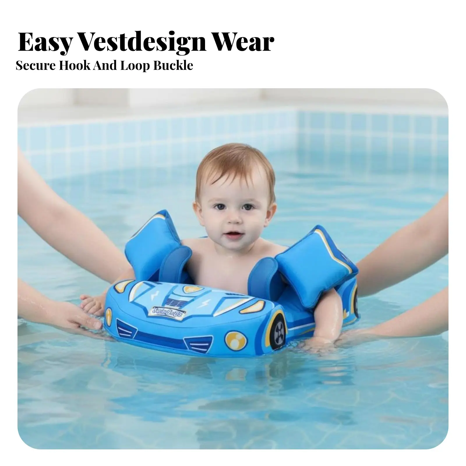 Aufblasbarer Schwimmring für Kleinkinder mit Achselstützen, Kippschutz, sicherer Schwimmhilfe für Jungen und Mädchen, Wasserpark-Zubehör