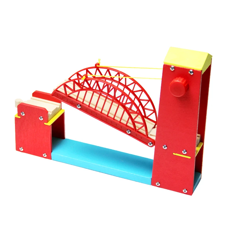 Wooden Suspension Bridge Small Railroad Tracks Bulk Accessories Compatible with Wooden Train Track boys toys and gift X39