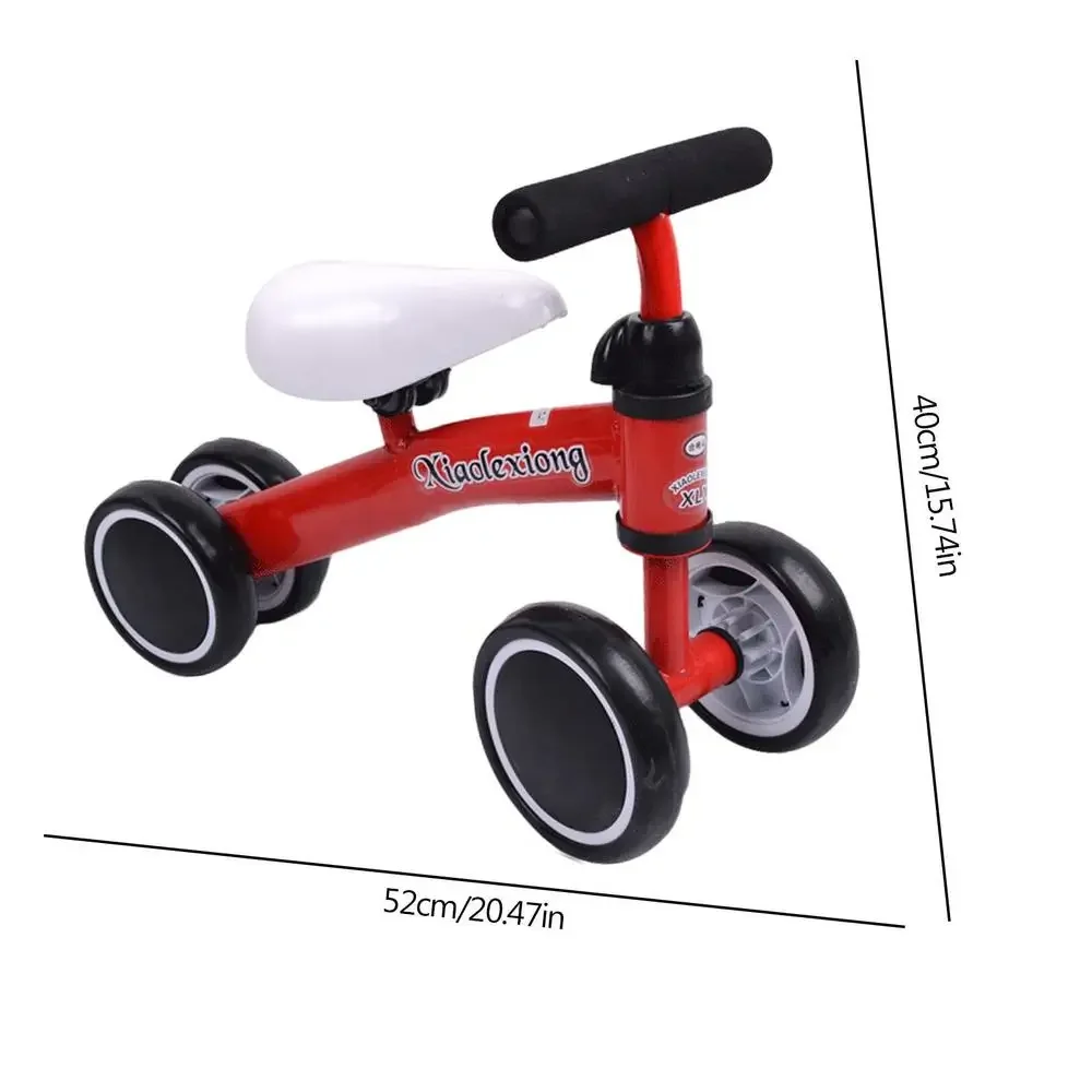 Baby Balance Bike Toys Non-Pedal 4 Wheels Baby Walker Riding Toys for Toddlers Boys & Girls Lightweight Kids First Bike Gifts