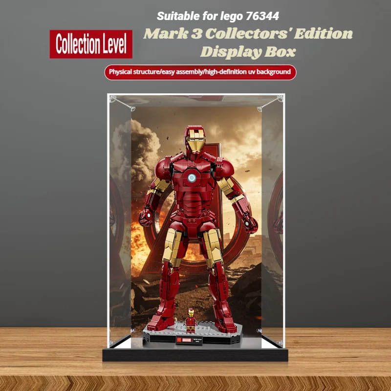 

Пылезащитный футляр для хранения и демонстрации конструктора LEGO 76344 Mark 3 (коллекционное издание), 3 мм (набор LEGO в комплект не входит)