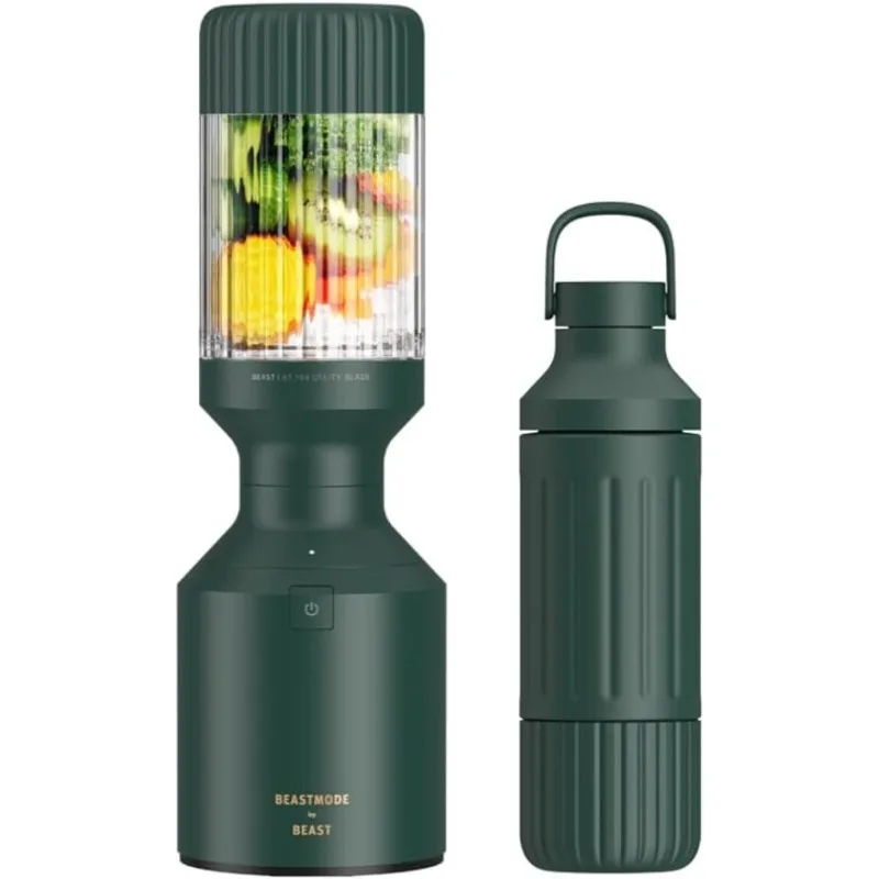 

Health Blender | Beast Health x Marshawn Lynch | Blend Smoothies and Shakes, Stainless Steel Bottle, 1200W (Forest Green)