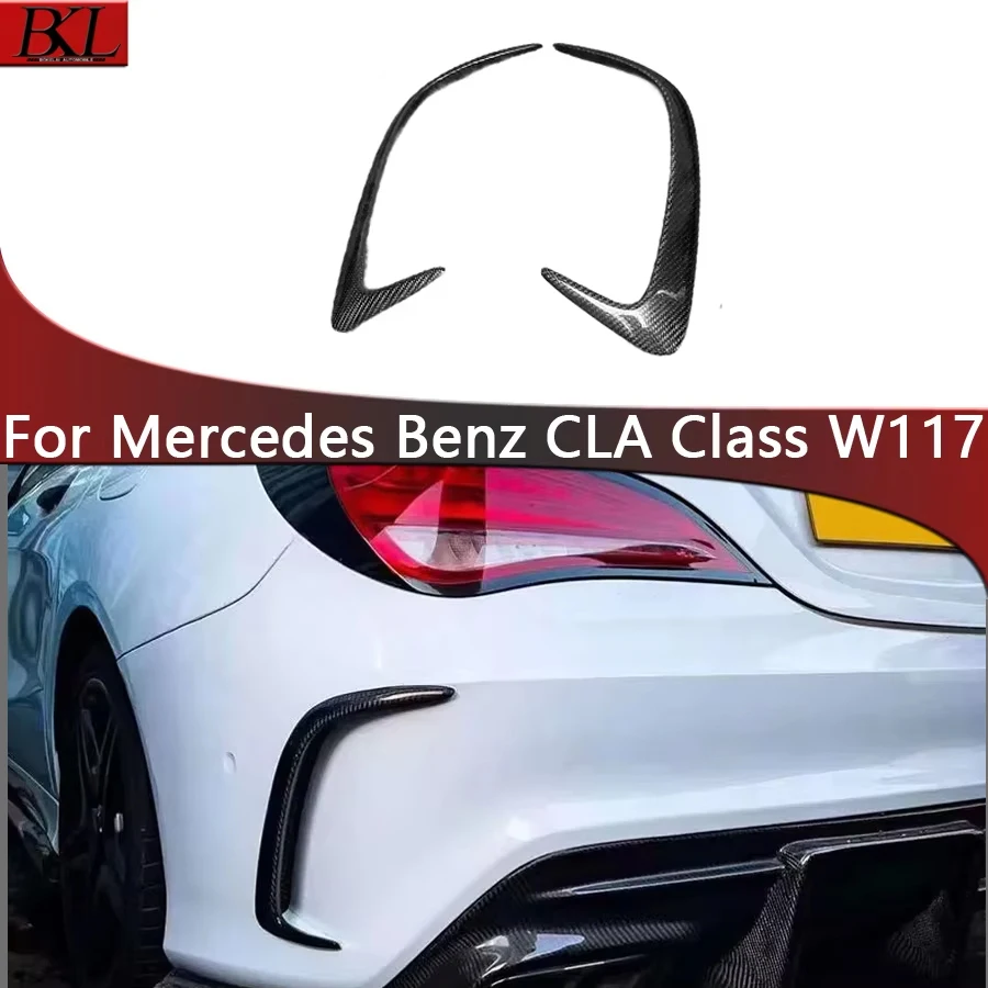 

For Mercedes Benz CLA Class W117 CLA45 CLA260 CLA200 Carbon fiber wind knife rear bumper fog lamp air outlet decorative strip