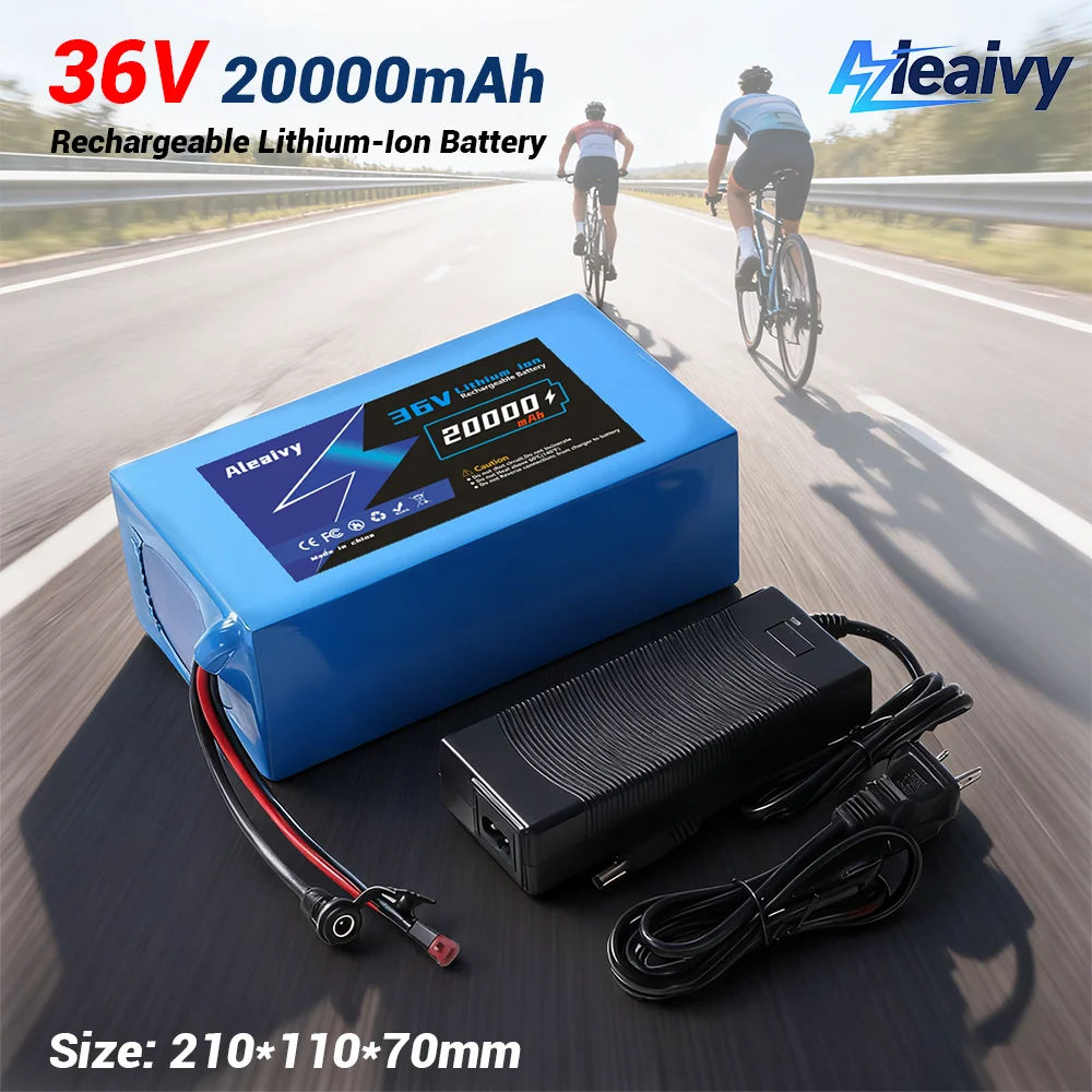 Aleaivy 36V 20Ah Lithium Battery Pack High Capacity Li-ion Rechargeable Waterproof IP65 30A BMS for Mobility Scooter E-Bike