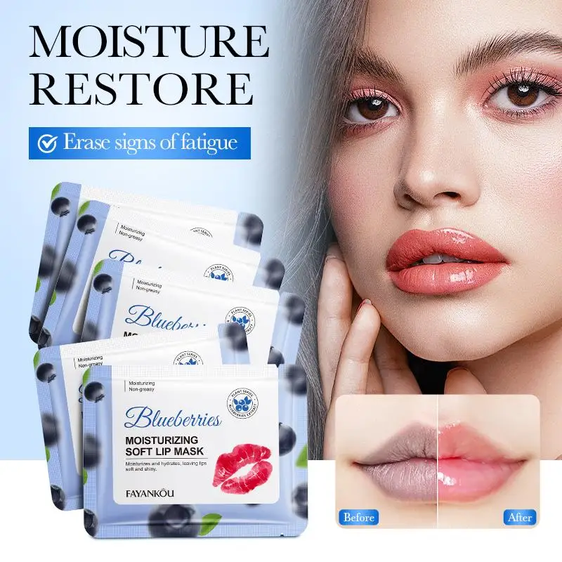 

5PCS FAYANKOU Strawberry Moisturizing Lip Mask Remove Dark Lighten Fade Lip Line Brighten Exfoliating Moisturize Lip Care