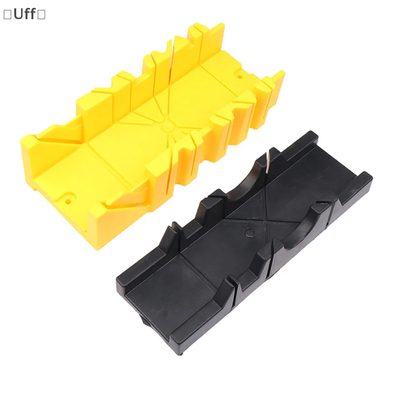 1Pc 45/90 Degree 1pcs Wood Cutting Clamping Miter Saw Box Woodworking Angle Cutting For Carpenter Gypsum Oblique Cutting Tool