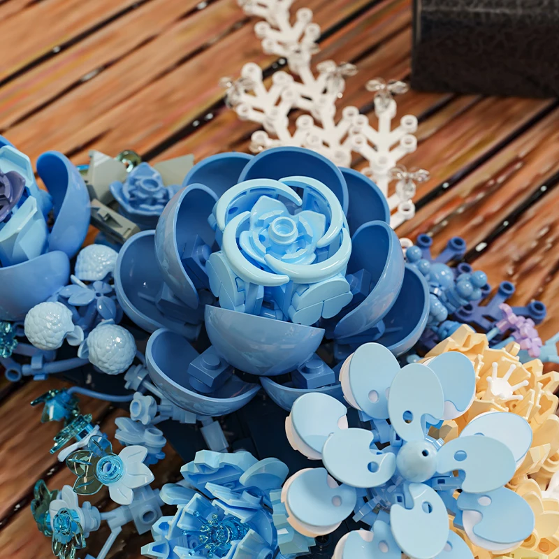 934PCS Creative Moon Flower Building Blocks Toys DIY Assembly Romantic Christmas Birthday Gift Construction toy Home Decor