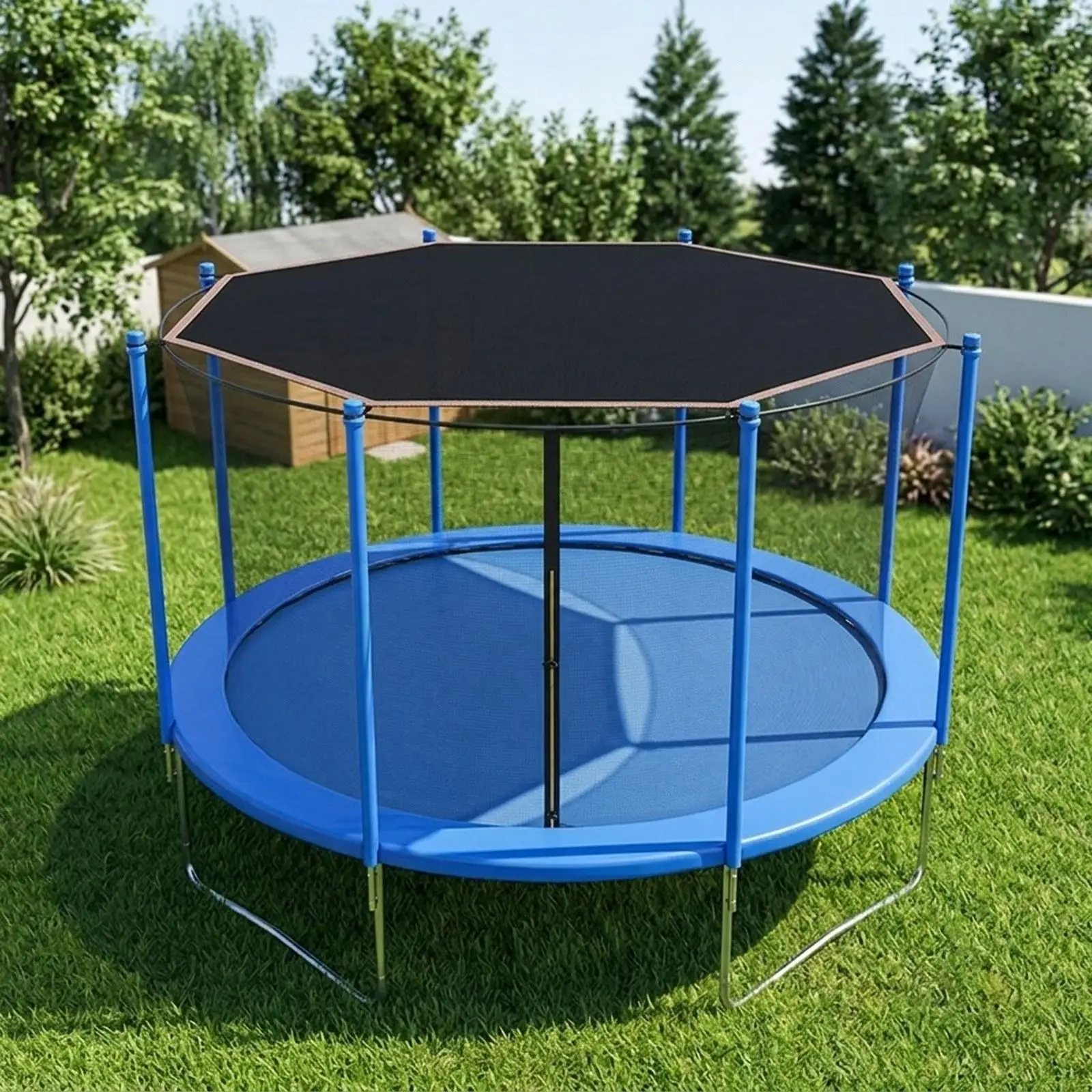 Trampoline Sun Protection Cover Easy Installation Awning Waterproof Shade for Outdoor Garden Supplies