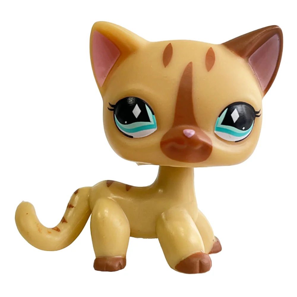 Jouet pour animaux de compagnie rare, figurines miniatures de chatons à poils courts, collection d'anciens modèles, jouet original Bobble Head LPS  26