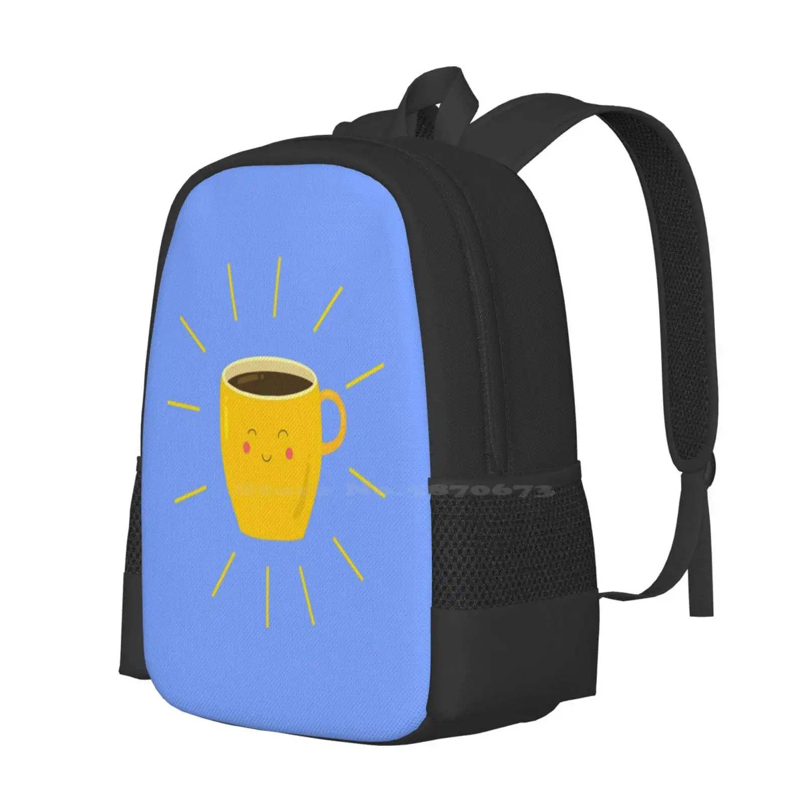 Good Morning Sunshine Bag Backpack For Men Women Girls Teenage Coffee Morning Sunshine Food Drink Breakfast Eat Cute Funny Love