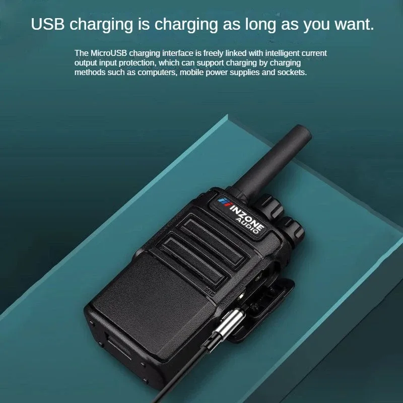 INZONE AUDIO トランシーバー民間屋外ホテル建設現場、ハンドヘルド ハンドヘルド ワイヤレス インターコム 888 のペア