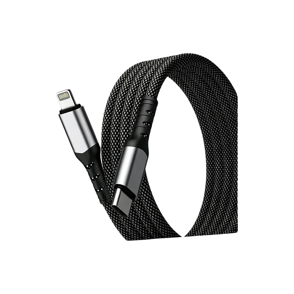 ASUS PD 60W Magnetyczny kabel USB C do Lightning z mocowaniem na magnes do iPhone 14 Pro Max 13, kabel do szybkiego ładowania i transmisji danych, w oplocie, z USB C na Lightning — zdjęcie produktu 7