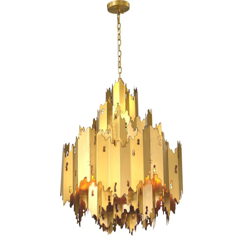 New Arrival Modern Chandelier Lighting For Dining Room Gold Hanging Lamp for Kitchen Island American Retro Hanging Light Fixture