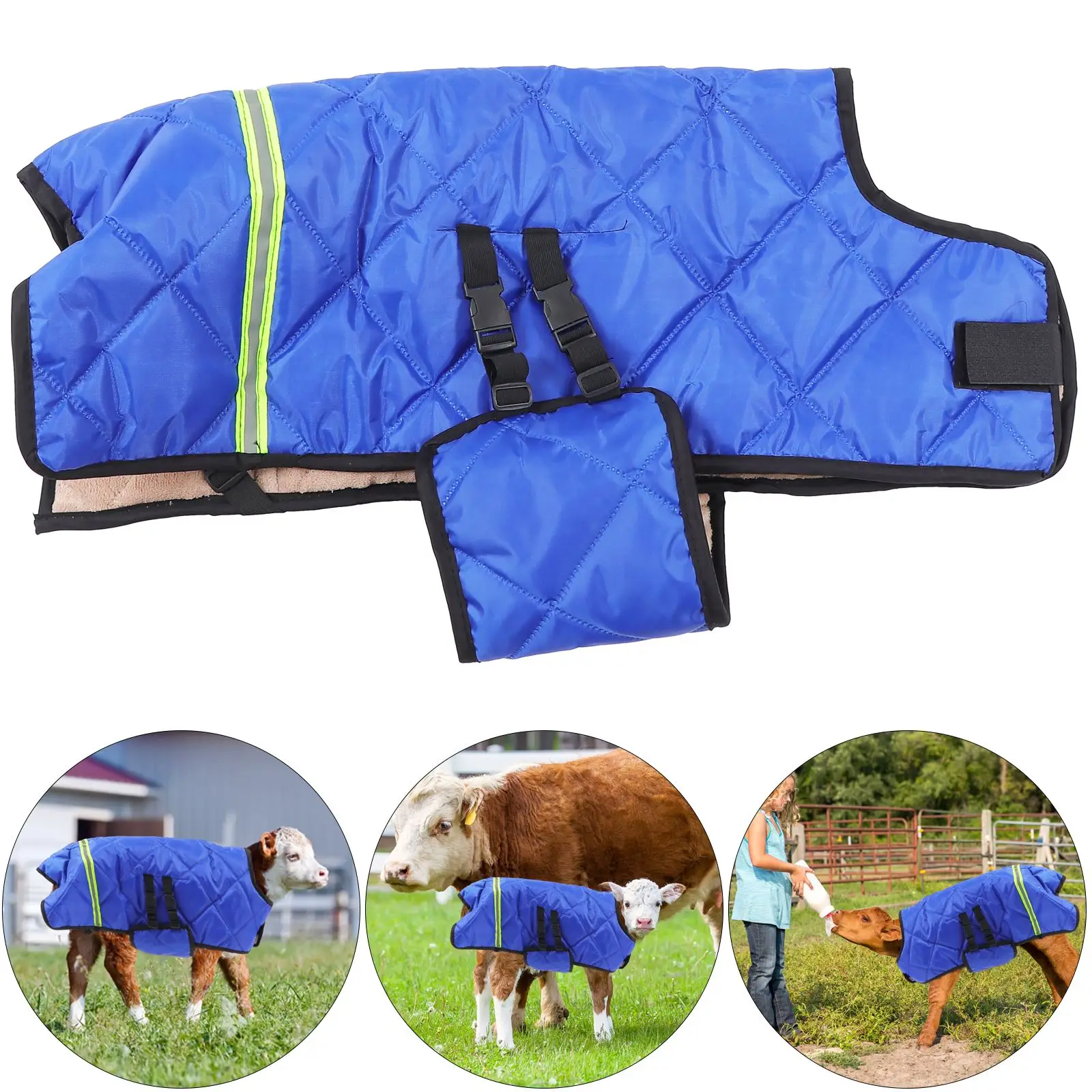 Geitendekens Kalf Warme Jas Verwarming Jas Kalf Vest Fleece Winter Koe Koude Bescherming Jas Outdoor Winddichte Kleding