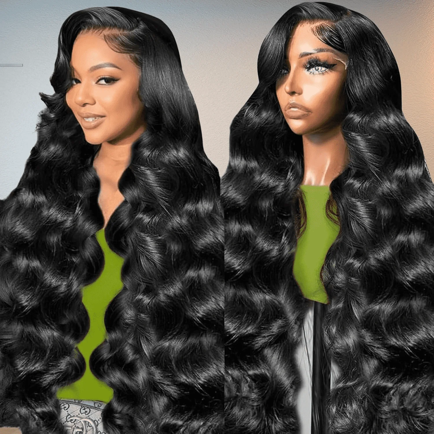 180% Density 13x4 Body Wave HD Transparent Lace Front 100% Human Hair Wigs For Women 30 34 Inch 13x6 Frontal Wig Brazilian wigs