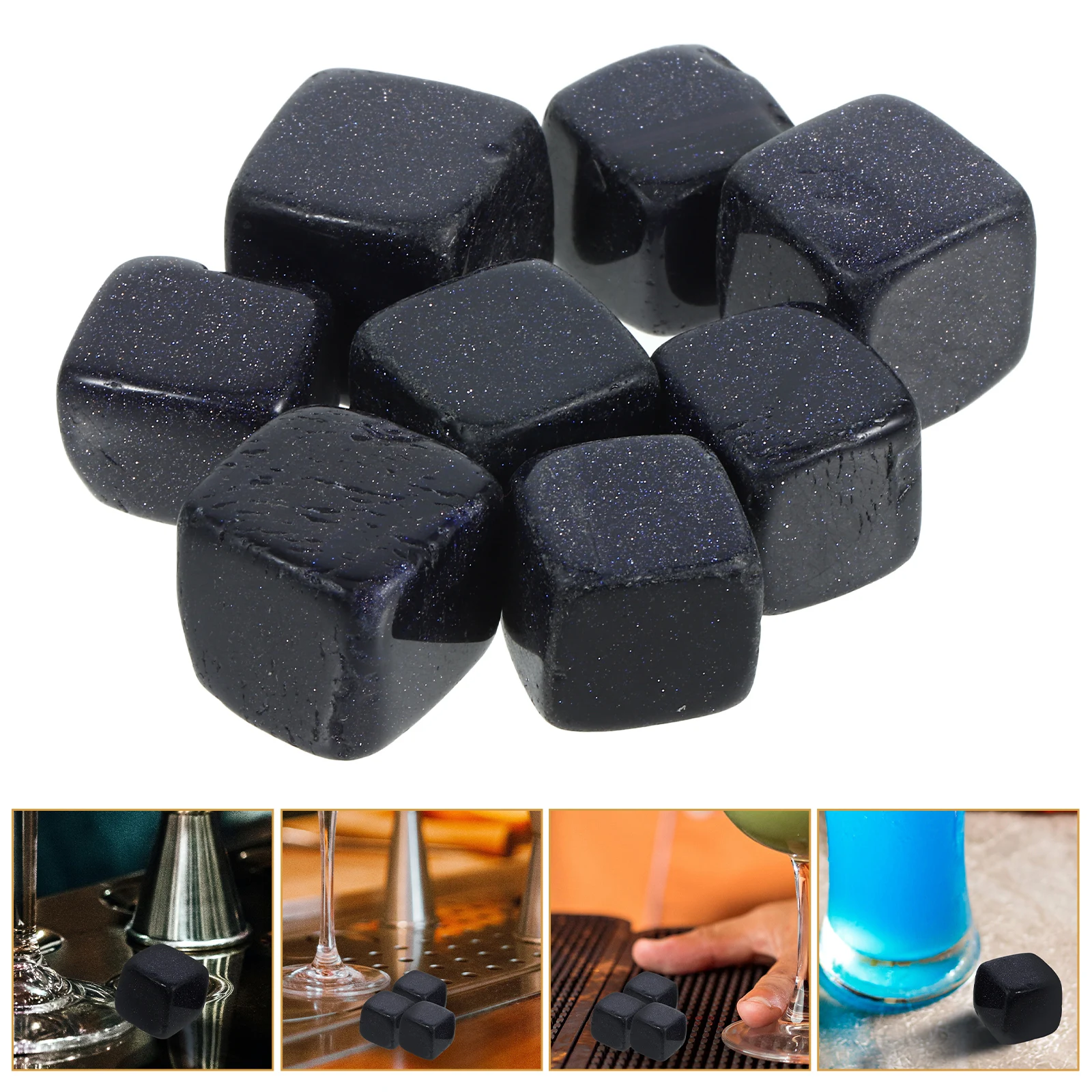 

Whiskey Stone Ice Cubes Stones Reusable Chilling Drinks Quartz Beverage Cooling
