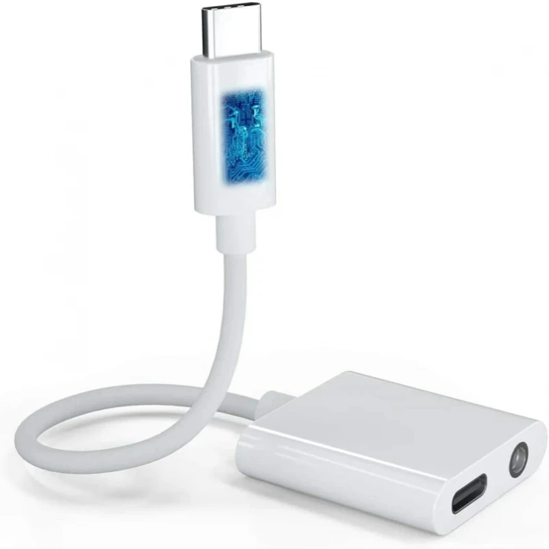 نوع USB من C إلى 8000 Aux محول الصوت ، شحن سماعة رأس لهواتف هواوي ، و شومي ، و S8 ، و S9 ، و S10 ، و A20 ، و A50 ، و A60 ، و A70 ، و A80 ، و A90 ، و Note 10 ، و 20