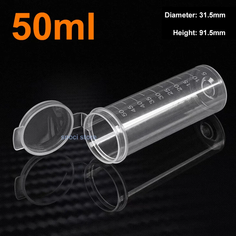 

Centrifugal Test Tube 50ml Snap Cap flat Bottom Centrifuge Tube EP tube Vial Sample Container Specimen Tube Lab Supplies