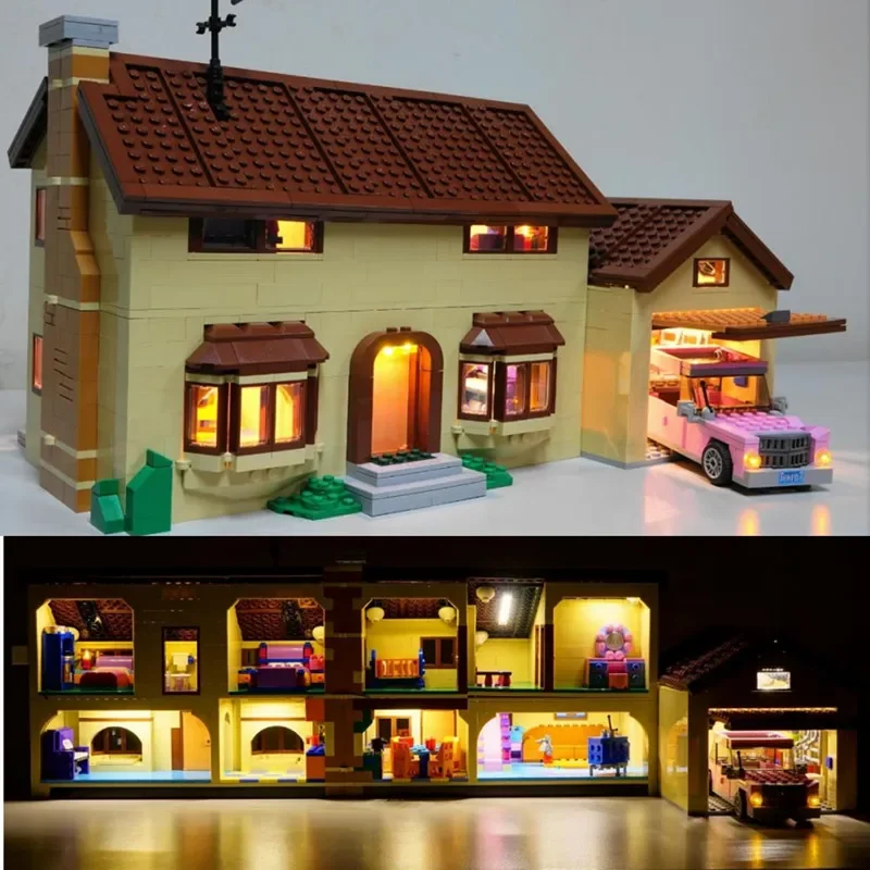 LED Lighting Set Suitable for LEGO The Simpsons House 71006 Lighting Gift (Excluding Building Blocks)
