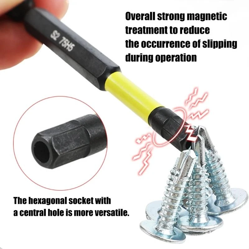 9pcs Metric Size Size Hexagonal Shank Allen Bit Bit Set H1,5 до H10 с магнитным дизайном для воздействия Driver Diy Projects