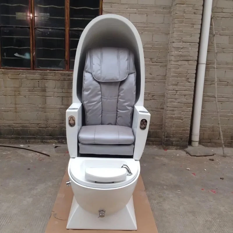 high quality Hot Sale White Modern Pipels Foot Massage Manre High Back Throne King Kids Pedre Spa Chair Station view 2