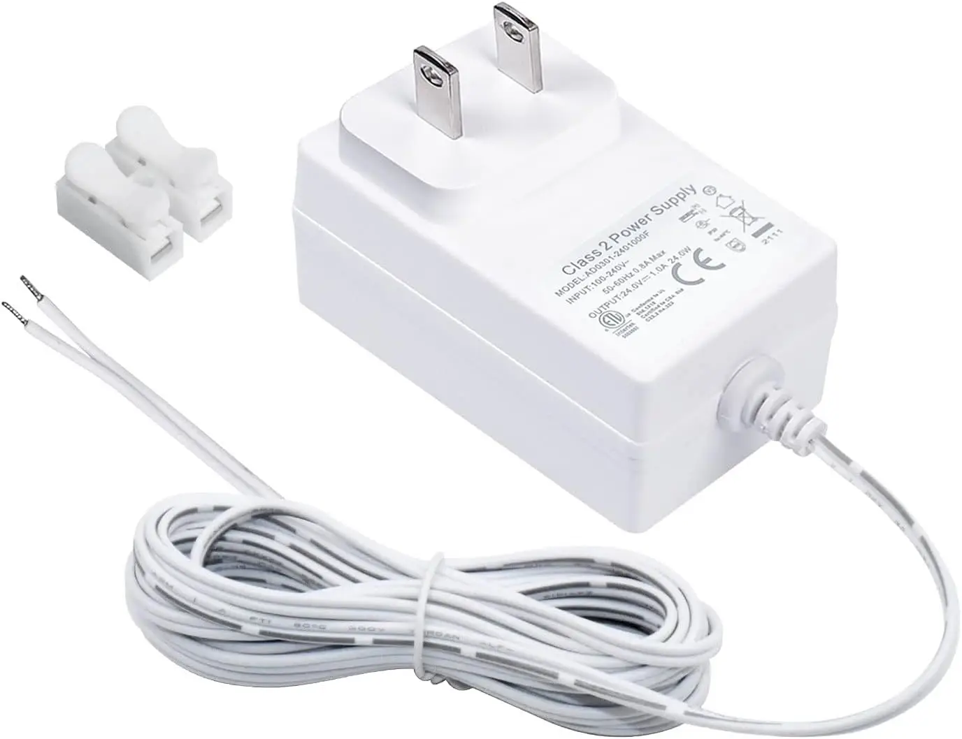 

24V 1A Doorbell Transformer 110-120V AC to DC 24V Adapter for LED Strip Lights