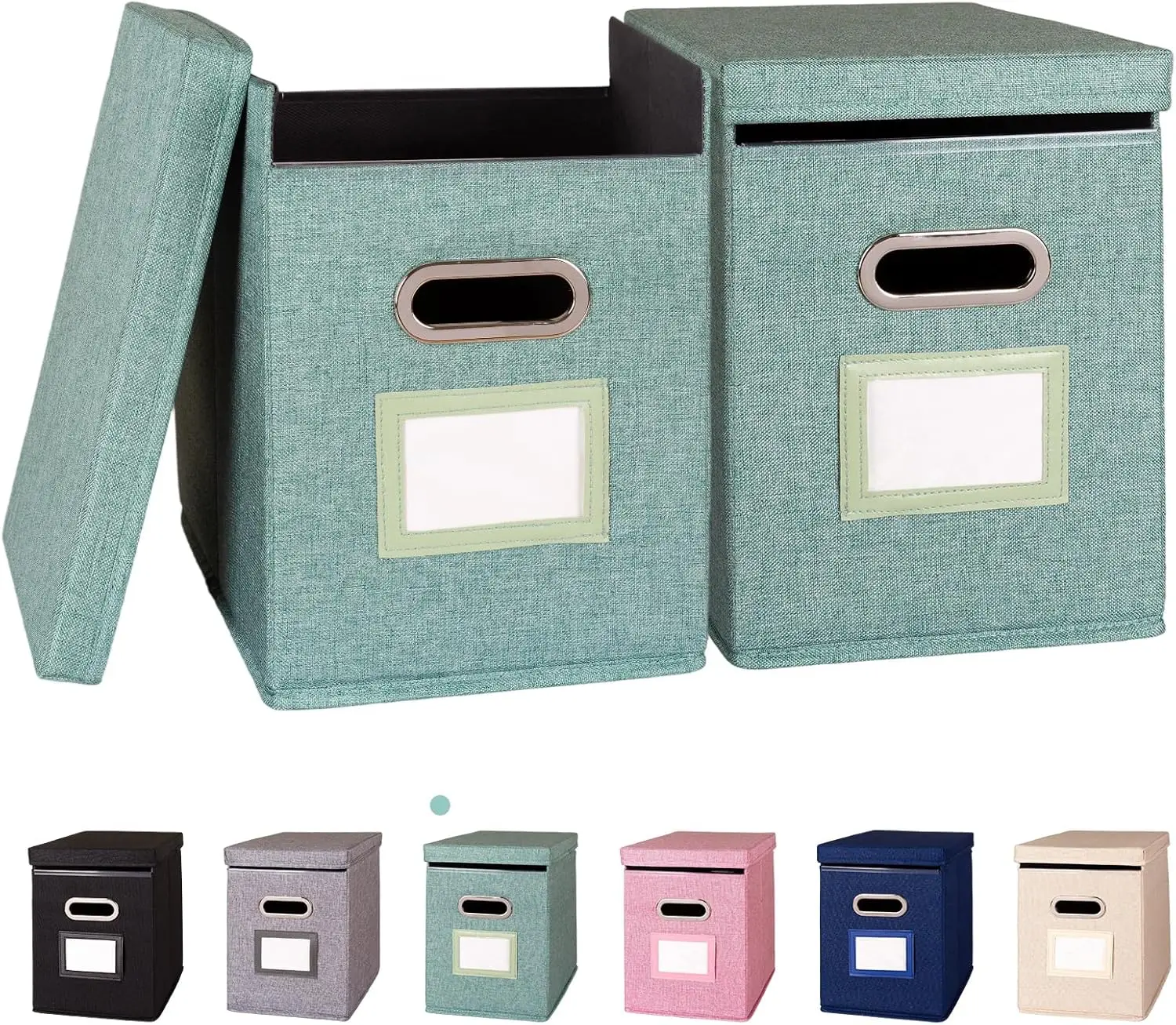 

Набор из 2-х подвесных органайзеров для файлов с крышкой, тканевый складной ящик для хранения документов формата Letter, портативный органайзер для офисных документов