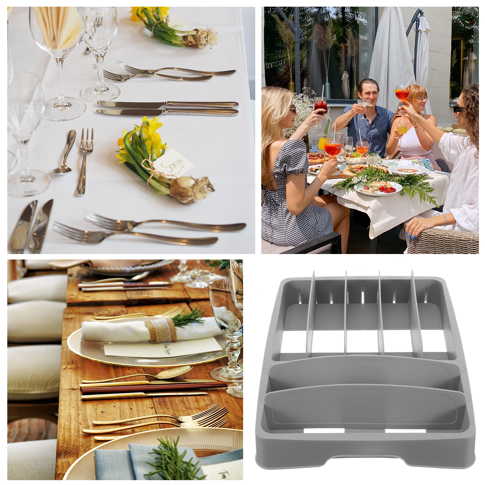 

Multi specification Drawer Tableware Storage Box Fall proof ganizer Plastic Cutlery Holder Portable Utensil Case Countertop