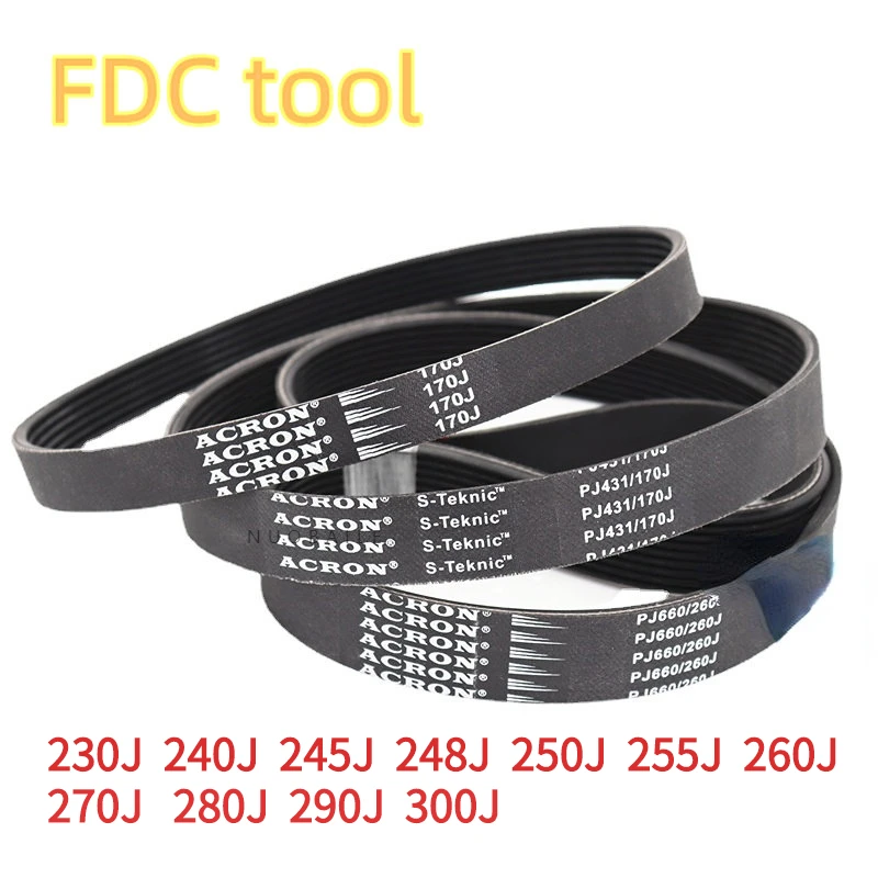 Ribbed Belt PJ 230J 240J 245J 248J 250J 255J 260J 270J 280J 290J 300J Sports Bike Treadmill Exercise Bike Spinning Belt