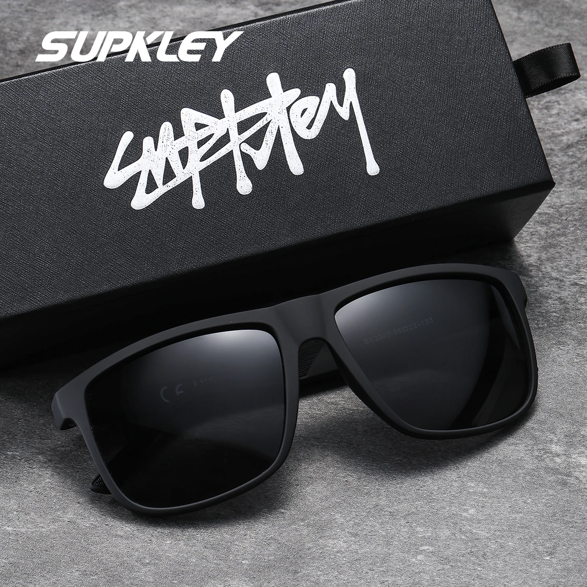 SUPKLEY Basic Sunglasses With Square Frame, Uv Protection, Fishing And Driving, Reducing Glare, Christmas Gift