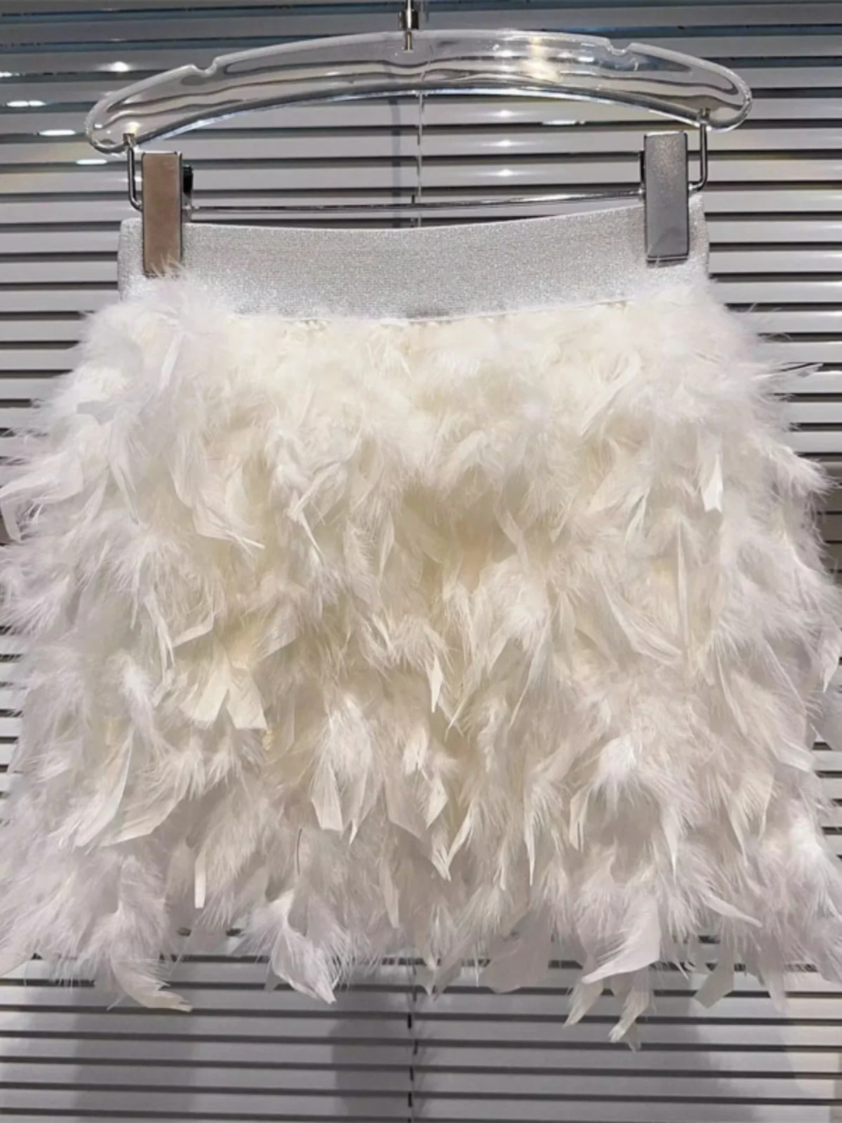 Spring Summer High Waist A-Line Skirt Women's Chiffon Lace Tassel Half-length Baking Short Skirts Fashion Commute