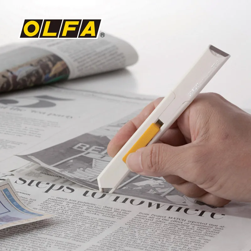 Cortador de láminas OLFA TS-1 HECHO EN JAPÓN, para álbumes de recortes y cortar cupones, con función de control de presión, cuchilla TSB-1