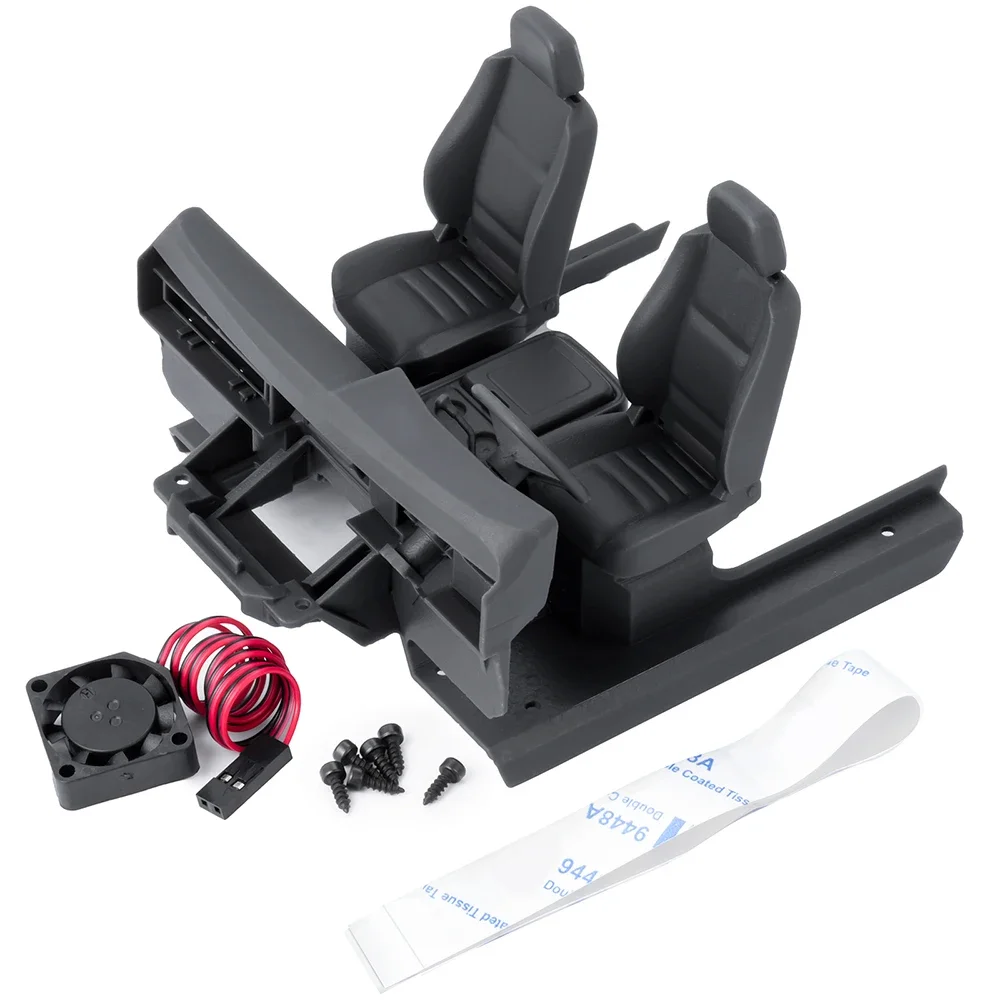 YEAHRUN 3D Gedrukt Gesimuleerd Interieur met Centrale Controle Zetel voor 1/18 TRX4M Defender Bronco K10 F150 Upgrade Onderdelen
