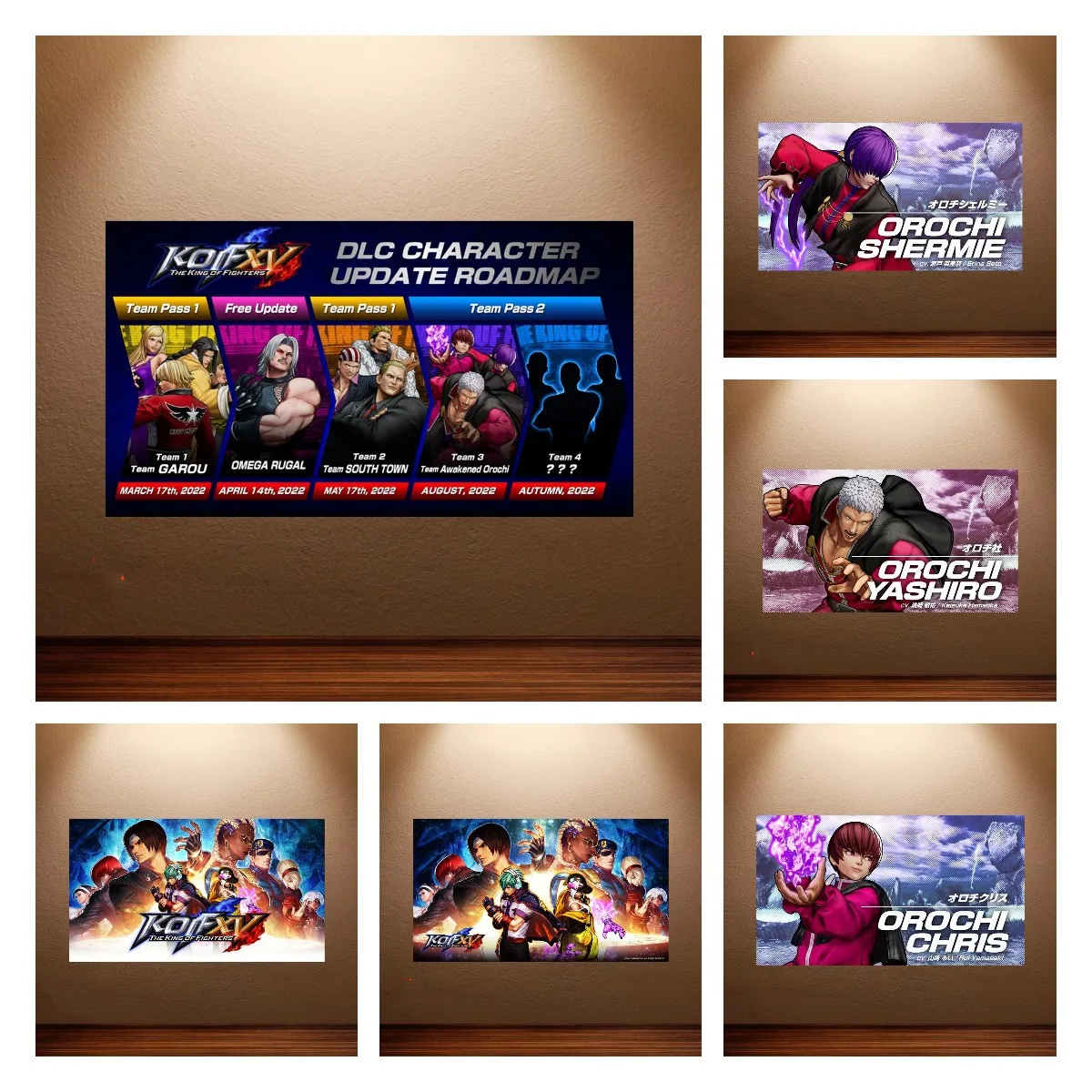 

The King of Fighters XV Poster Duel Fighting Game Posters Canvas Wall Paintings Boys' Playroom Game Room Wall Decor Home Decor