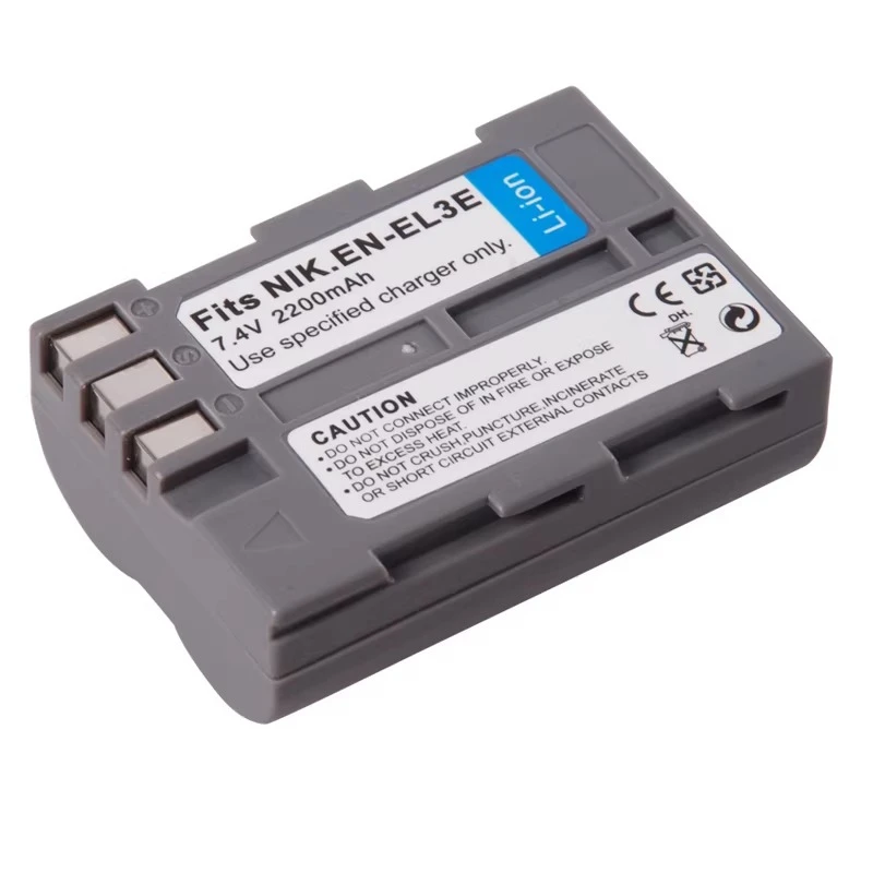EN-EL3e lithiumbatterij 7,4 V 2200 mAh voor DSLR D700 D90 D80 D70s D70 D50
