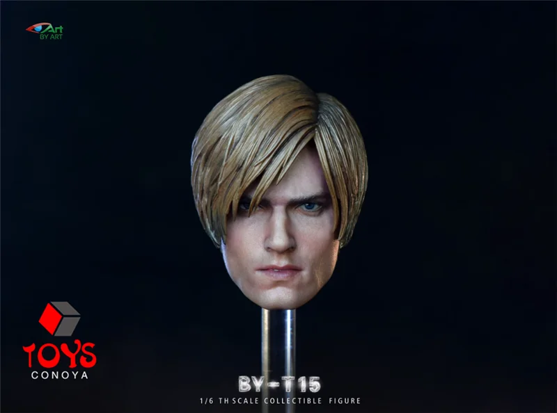 In Stock BY-ART BY-T15 1/6 RPD Leon Scott Kennedy Head Sculpt Carving Model Fit 12-inch Male Soldier Action Figure Body Dolls