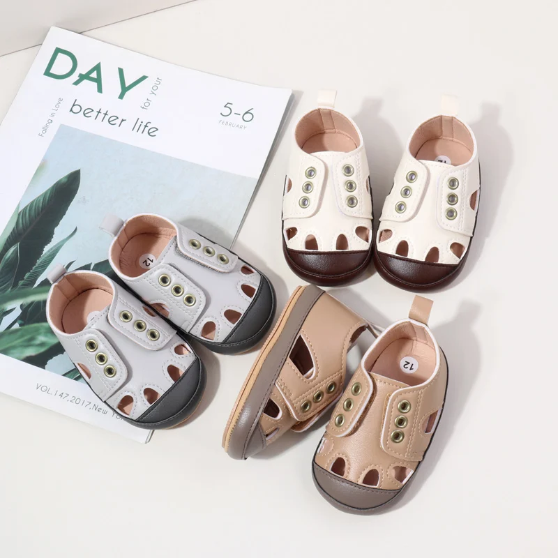 

Spring and Summer New Style Baby Shoes with Hollow Design Breathable Soft Rubber Soles Anti-Slip Stepping Shoes for Children