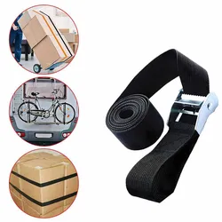 1/2/3/5M*25mm Car Tension Rope Tie Down Strap Strong Ratchet Belt Luggage Bag Cargo Lashing With Metal Buckle Tow Rope Tensioner