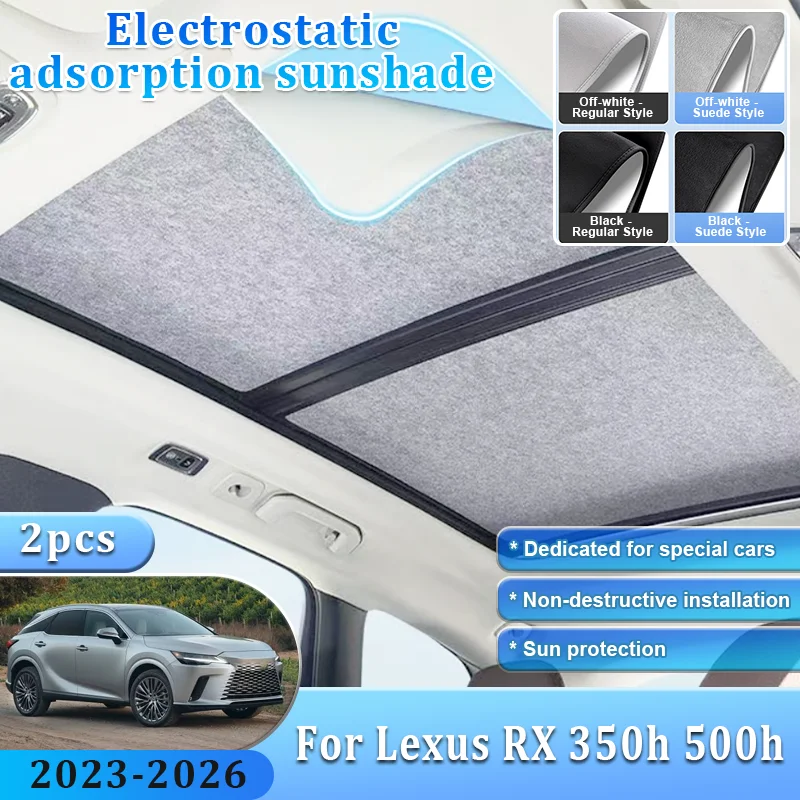 

Car Sunshade For Lexus RX 350h 500h 2023~2026 Sunroof Shades Electrostatic Adsorption Visor Anti UV Sun Protection Accessories