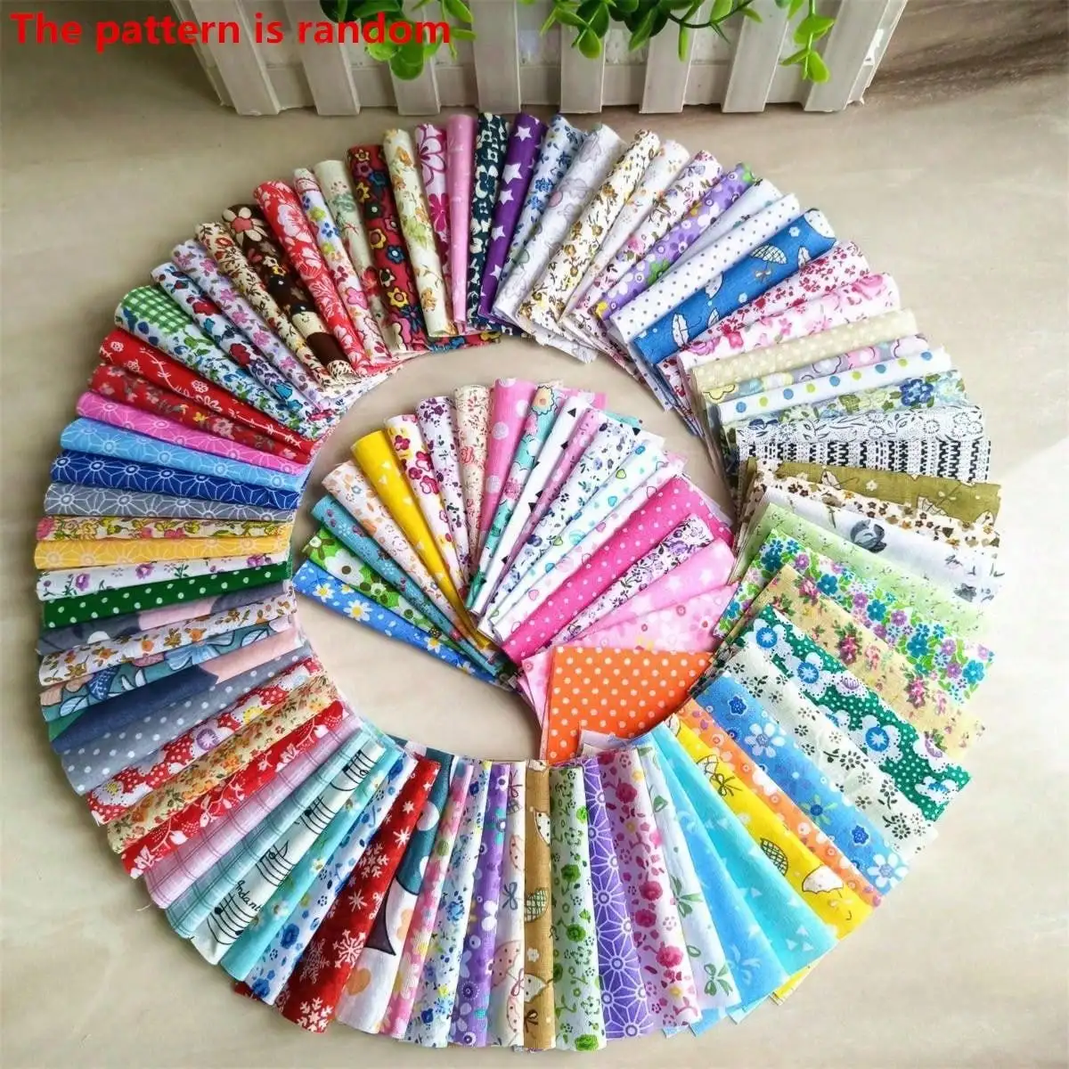 100pcs 10*10cm Plain Weave Thin Fabric For Diy Country Style Floral Small Cloth, Sewing Practice, Fun Handicraft Materials