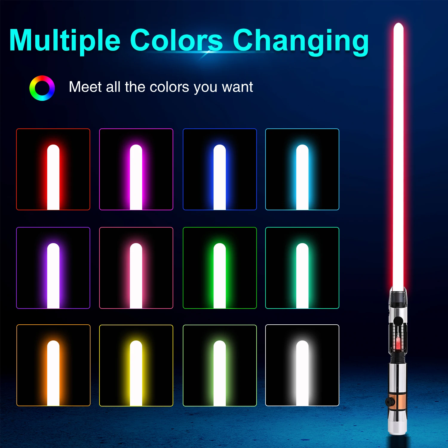 TXQSABER Star Killer Spada laser Neo Pixel SNV4 Altalena liscia Spada laser Manico in metallo Striscia LED Lama Replica Giocattoli Cosplay