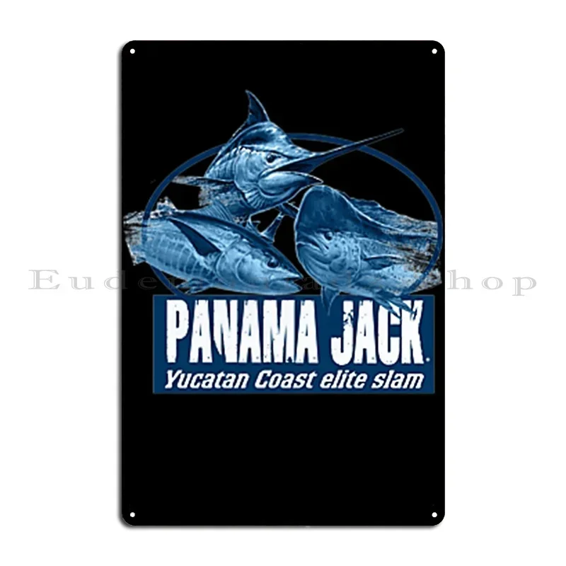 

Металлическая табличка-постер Panama Jack Yucatan Slam Fishing, персонализированная настенная роспись, декор для гостиной, жестяная вывеска-постер