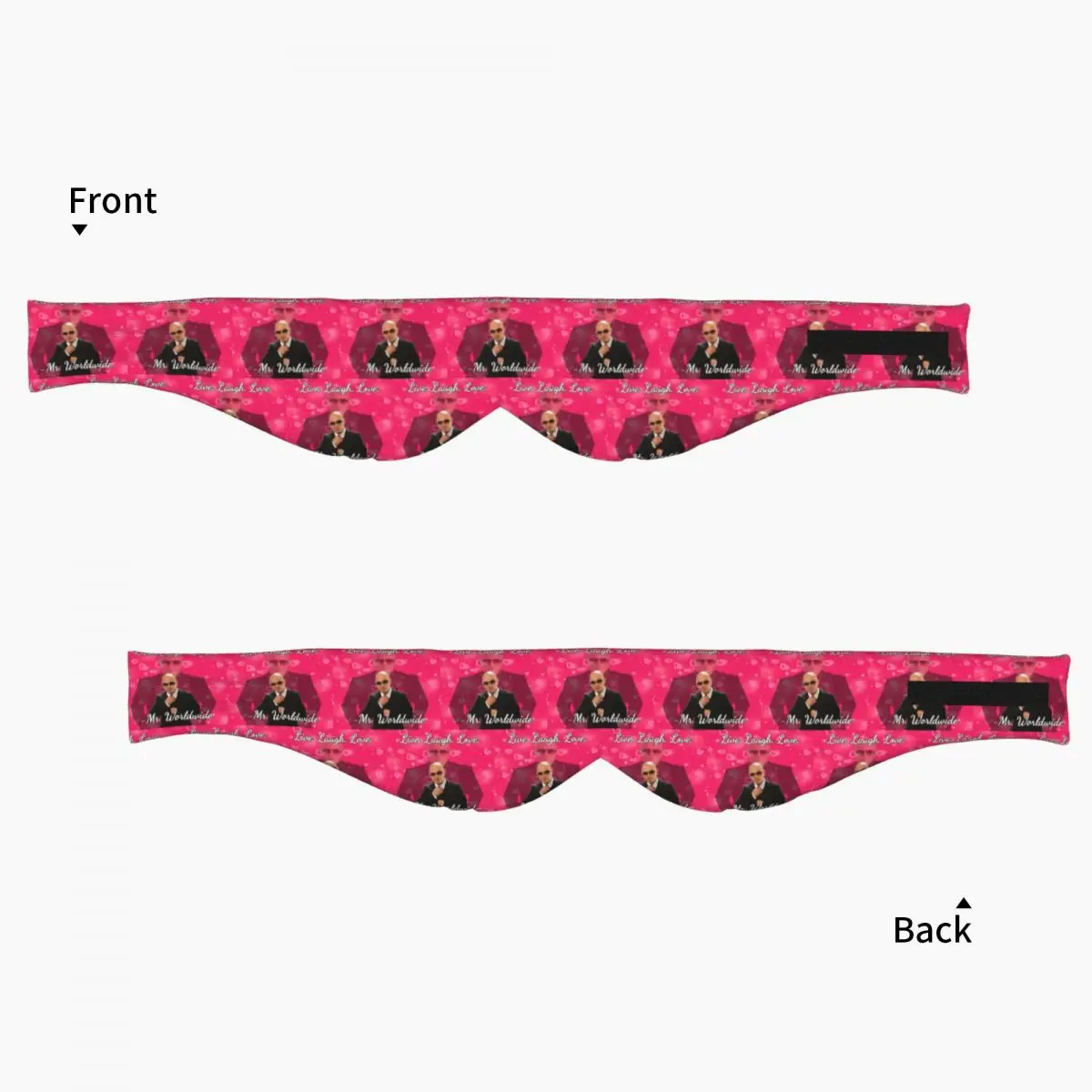 Mr Worldwide Live Laugh Love sleep eye mask Light Blocking Portable Eye Cover for Girls Boys Office Nap Party Eyeshade eyepatch view 3