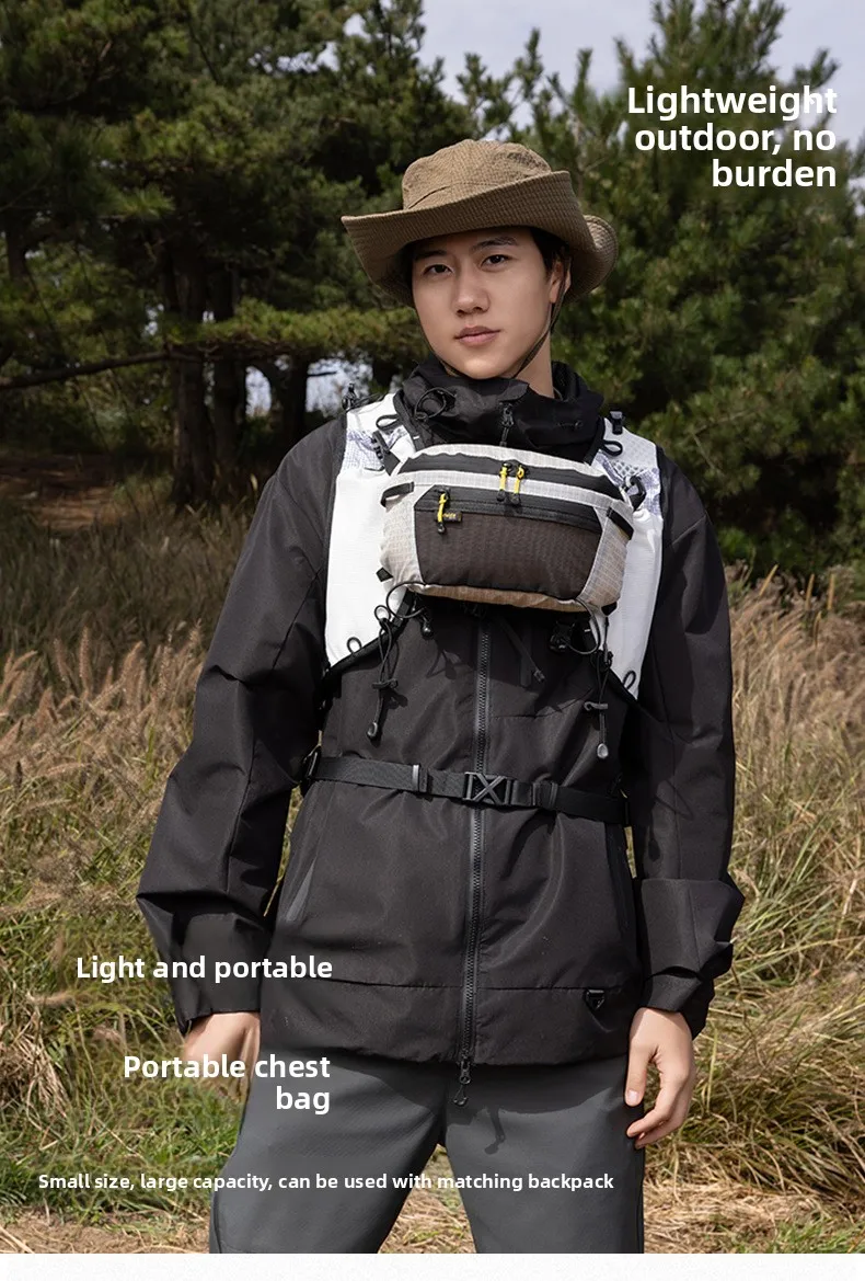 Outdoor Wandern Taktische Brusttasche Große Kapazität Wasserdichte Nylon Umhängetasche Sport-Rucksack Hüfttasche für Männer und Frauen – Detail 14