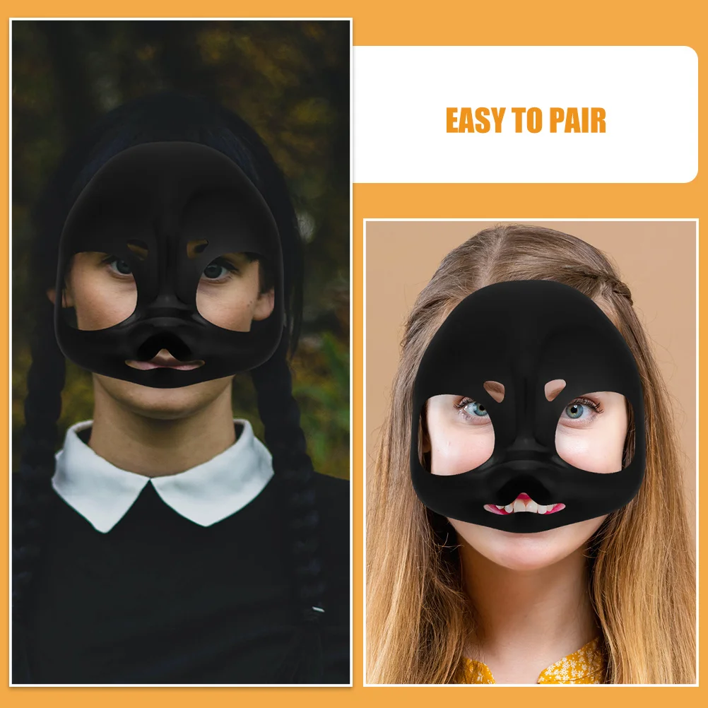 2pcs Base Skull Design Plastic Cosplay Diy Unpainted Animal Face For Halloween Masquerade Party Lightweight Durable Comfortable