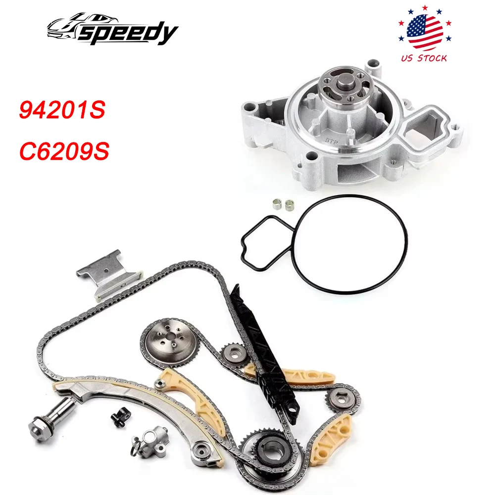 1SET Kit catena distribuzione e pompa acqua per 08-13 Chevrolet Equinox Buick Verano 2.4L DOHC