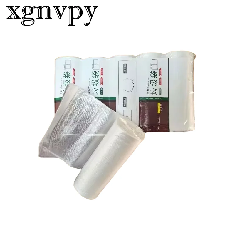 xgnvpy Household Garbage Bags Roll Disposable Dormitory Kitchen Flat Break Point Plastic Waste Bags Eco-Friendly Liners