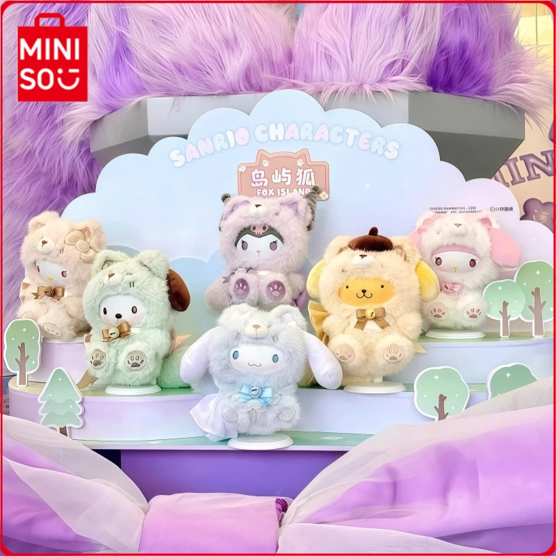 

Подлинная анимация Sanrio Family Fox Island Series, виниловая слепая коробка для лица, мультяшная кукла Куроми, модная слепая коробка, фигурка, игрушка, подарки