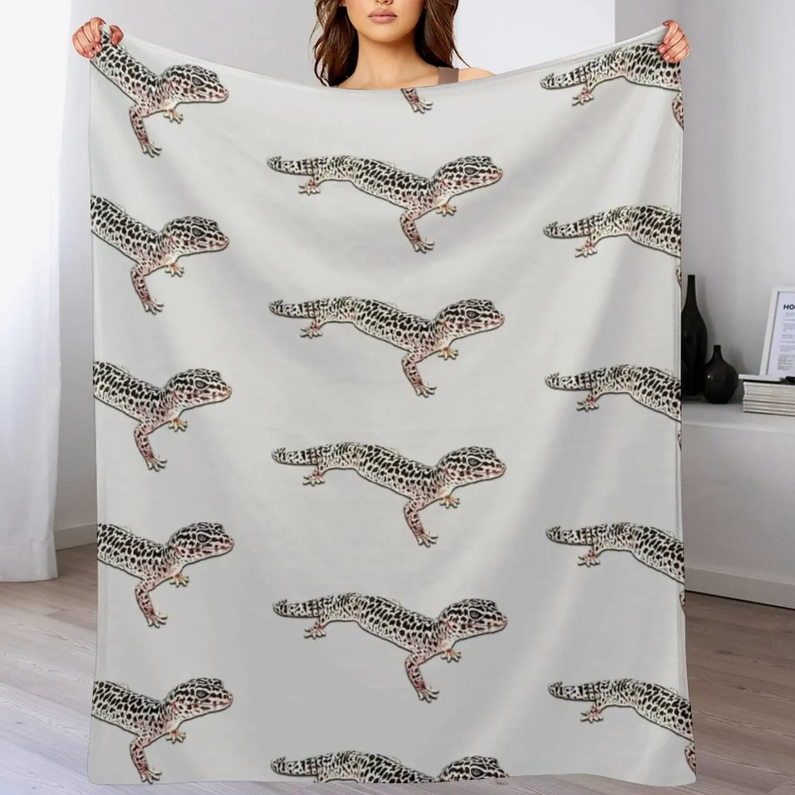 

Leopard gecko Throw Blanket wednesday Summer Beddings Tourist Blankets