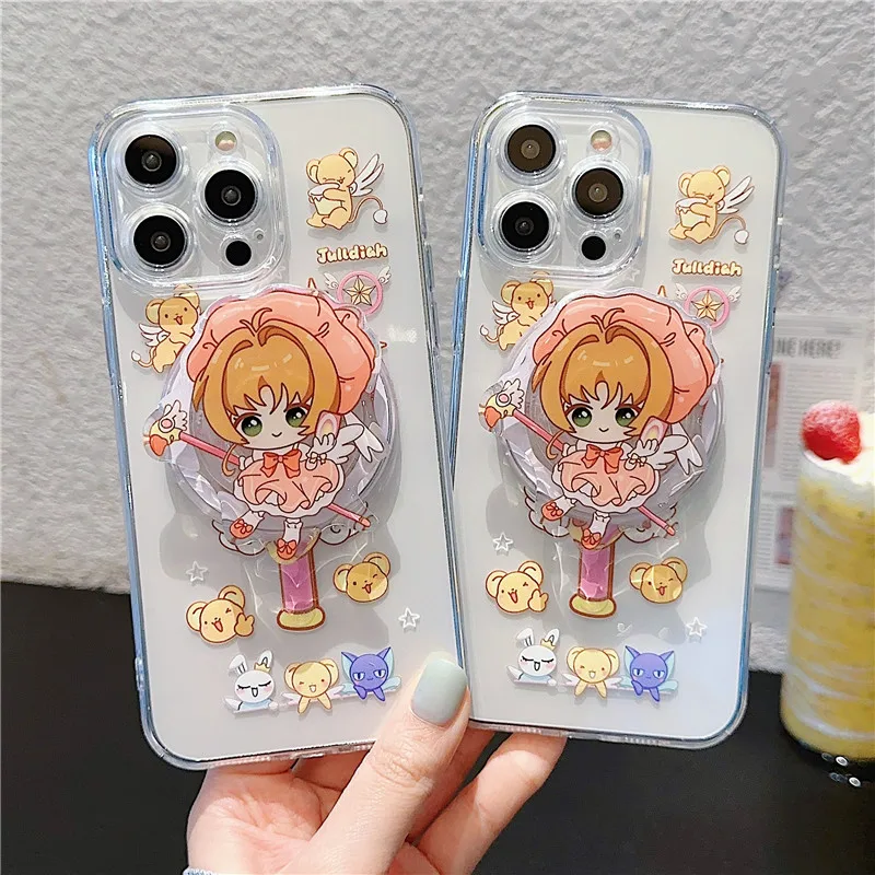 Girl Card Captor Sakura CERBERUS Phone Case For iPhone 15 14 13 12 11 16 Pro Max Plus Magnetic Wireless Charging Magsafe Cover